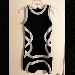 MOD style Bodycon Black Dress